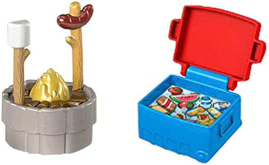 Little People Replacement Parts for Fisher-Price Going Camping Playset DFV77 - Replacement Cooler and Firewood / Firepit