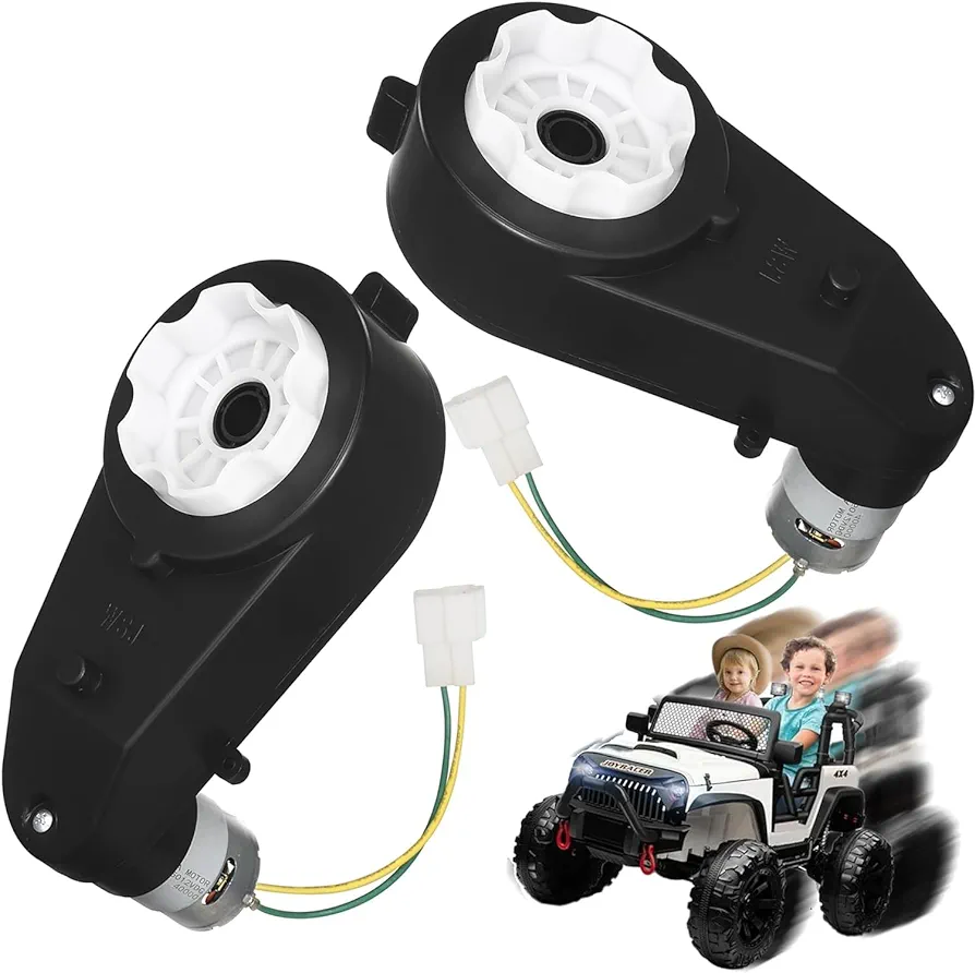 12V Motor Gearbox 40000 RPM - RS550 Kids Ride On Car Gearbox, Electric Motor Gearbox Motorcycles High Speed RS550 Drive Engine Match Children Ride On Toys,Pair