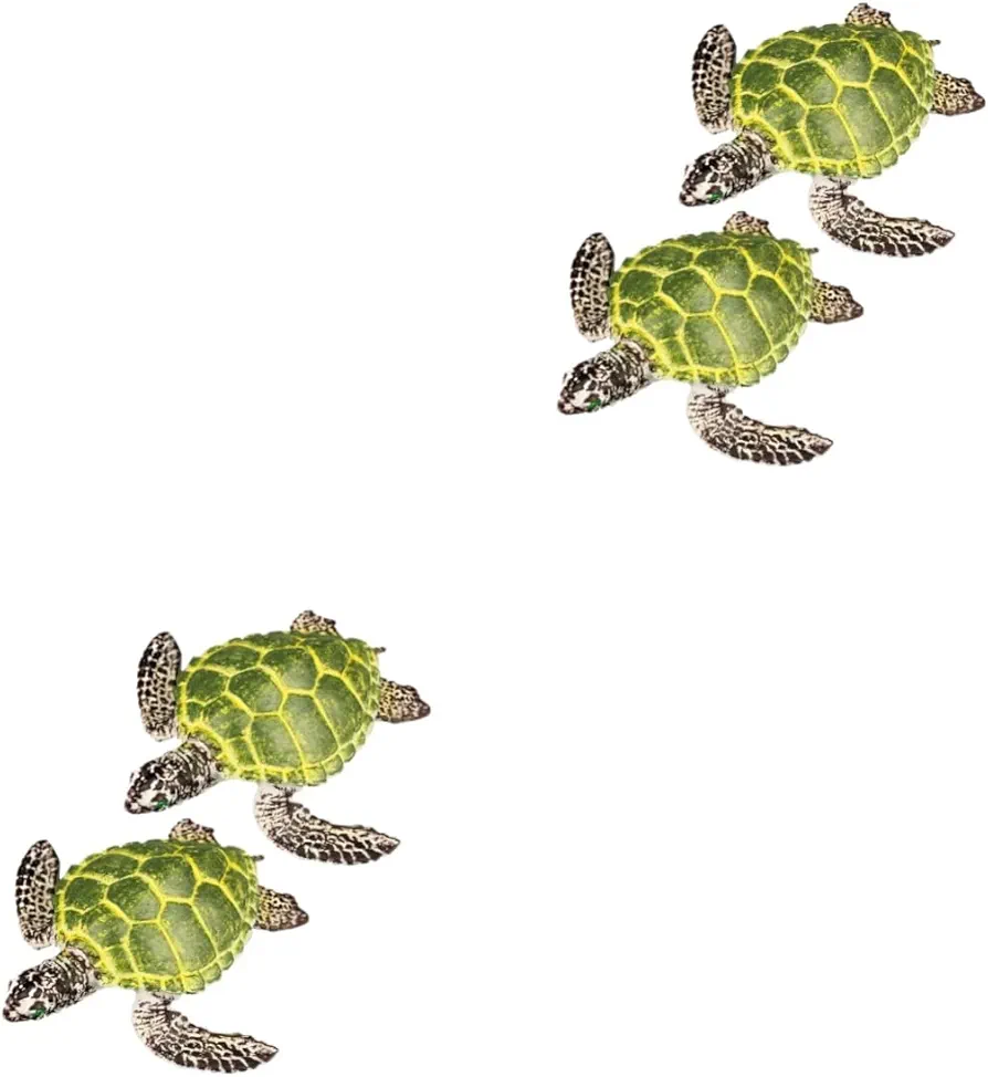 FAVOMOTO 4 Pcs Tortoise Toy Sea Animal Toys Toy Sea Animal Toys for Ocean Animal Model Playset Toy for Tortoise Figures Kidcraft Playset Desktop Toys Childrens Toys