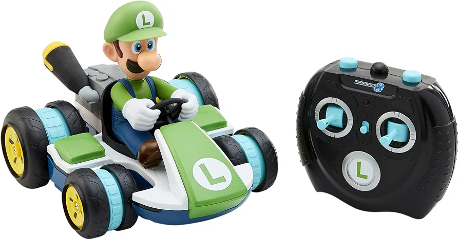 Super Mario 08988-PLY Nintendo Mario Kart 8 Luigi Mini Anti-Gravity Rc Racer 2.4Ghz, with Full Function Steering Create 360 Spins, Whiles & Drift Up To 100" Range - For Kids Ages 4 Plus