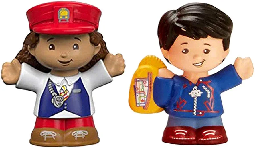Replacement Parts for Little People Playset - Fisher-Price Playset FPM58 & DYP25 ~ Friendly Passengers Train ~ Replacement Figures Conductor Kathy and Passenger Ryan