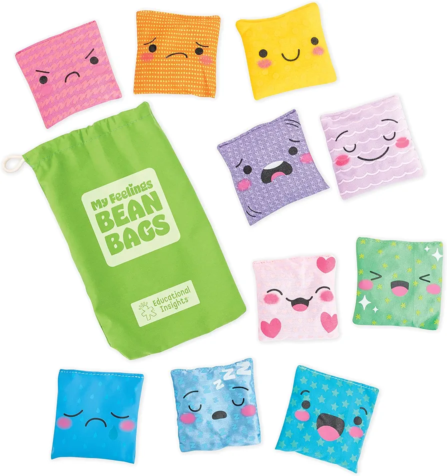 Educational Insights My Feeling Bean Bags, Set of 10 Bean Bags, Social Emotional Learning, Preschool Kindergarten Classroom Must Haves, Ages 3+