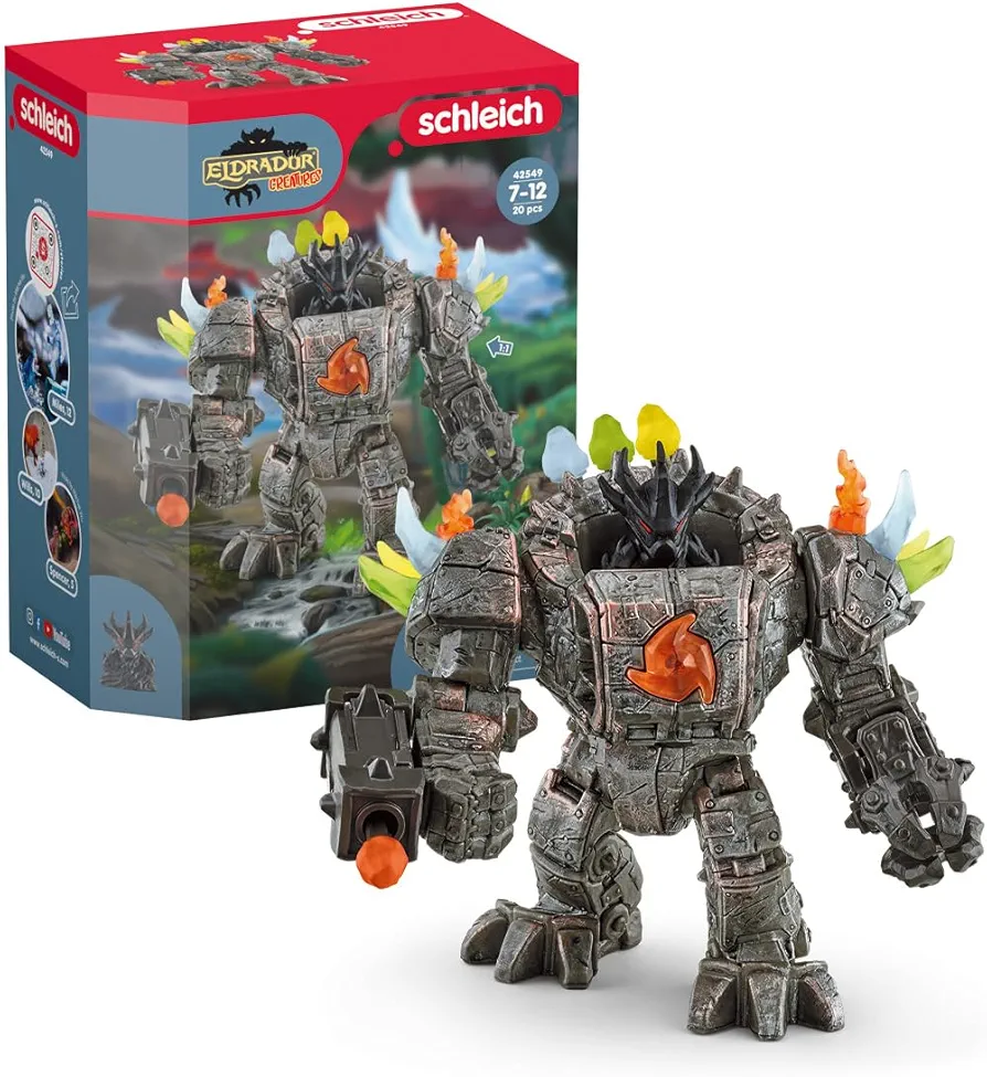 Schleich ELDRADOR Creatures — Master Robot with Mini Creature, 20 Piece Playset with Moveable and Rotating Parts, Robot Toy Play Set, Action Figures for Boys and Girls Ages 7+, Multicolor, 5.6 inch