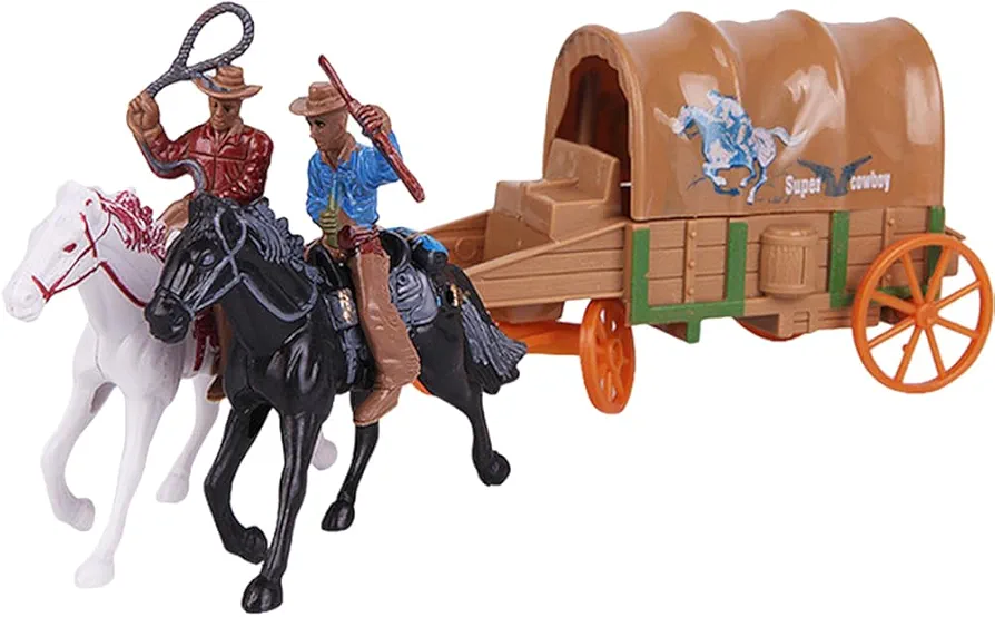 1 Set Western Figure and Indians Toys Diorama Horse Riding Figurines Horse Manikin Toys Sand Table Model Playset for Miniature Wild West Desktop Decoration
