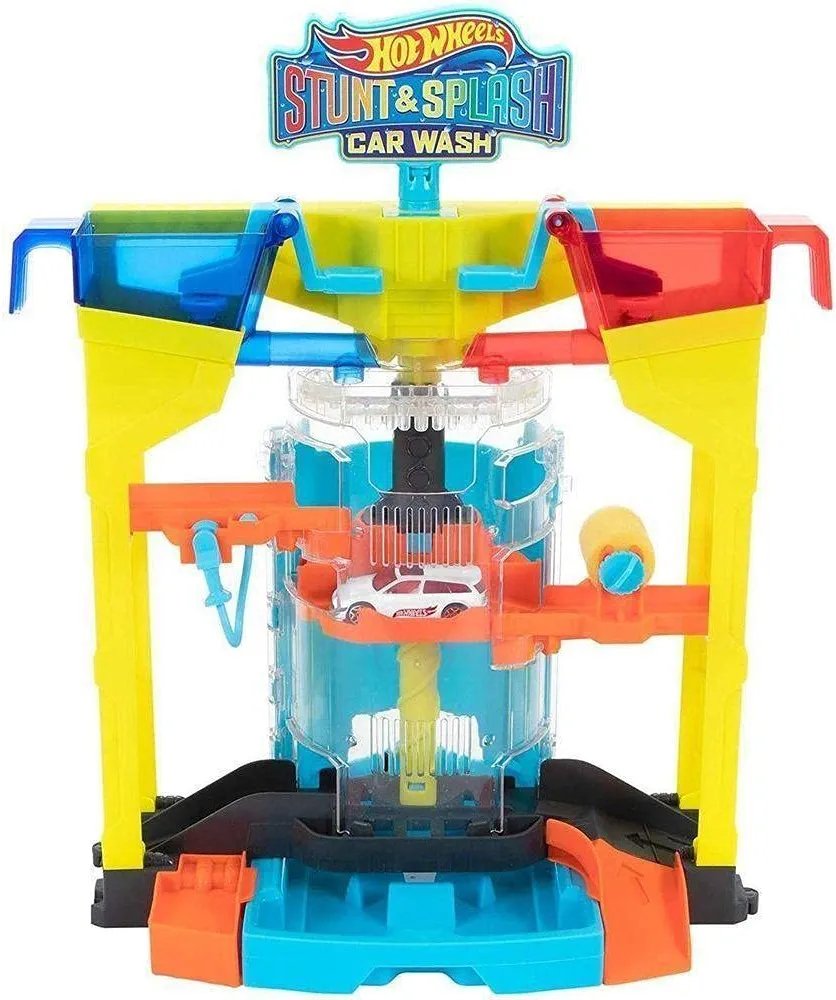 Hot Wheels Mattel Stunt & Splash Car Wash Playset