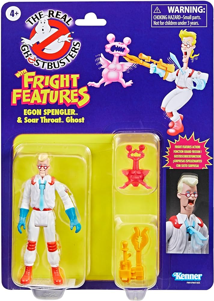 Ghostbusters Kenner Classics The Real Egon Spengler & Soar Throat Ghost Toys, Retro Action Figure, Toys for Kids 4+
