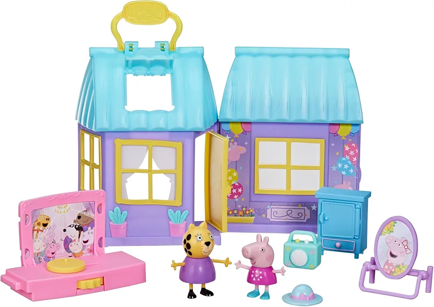Peppa Pig Peppa’s Dance Party Playset with House, 2 Figures, and 6 Accessories, Preschool Toys for Girls and Boys Ages 3 and Up (Amazon Exclusive)