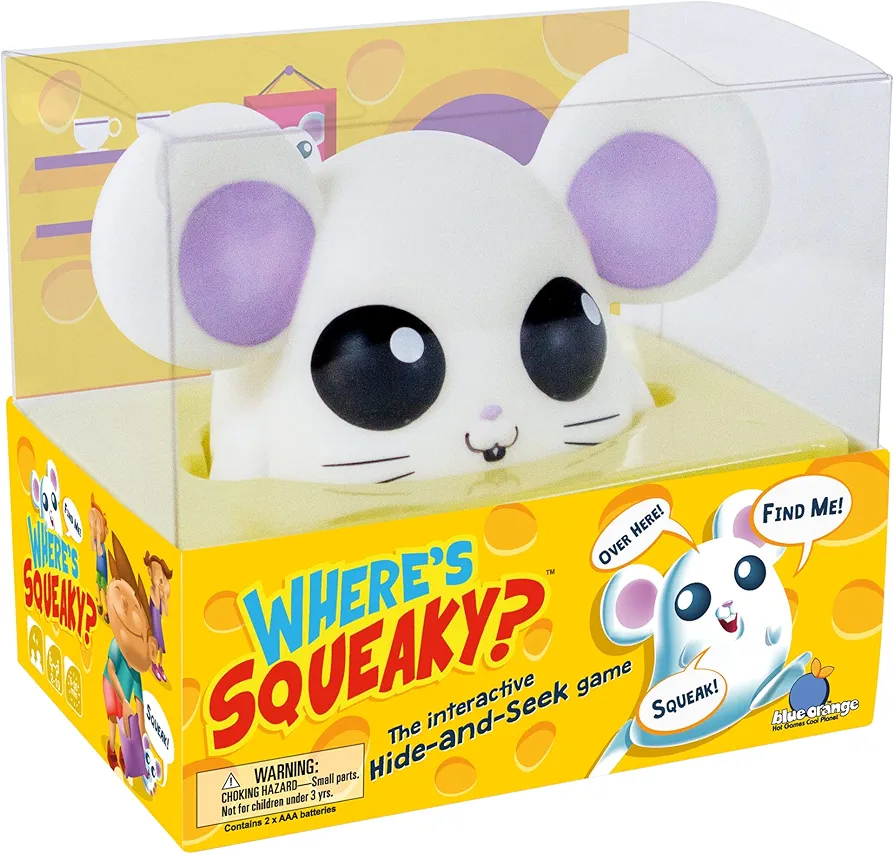 Where’s Squeaky Fun Interactive Preschool and Children - Educational Hide-and-Seek Mouse Game by Blue Orange Games - 2 to 10 Players for Ages 4+